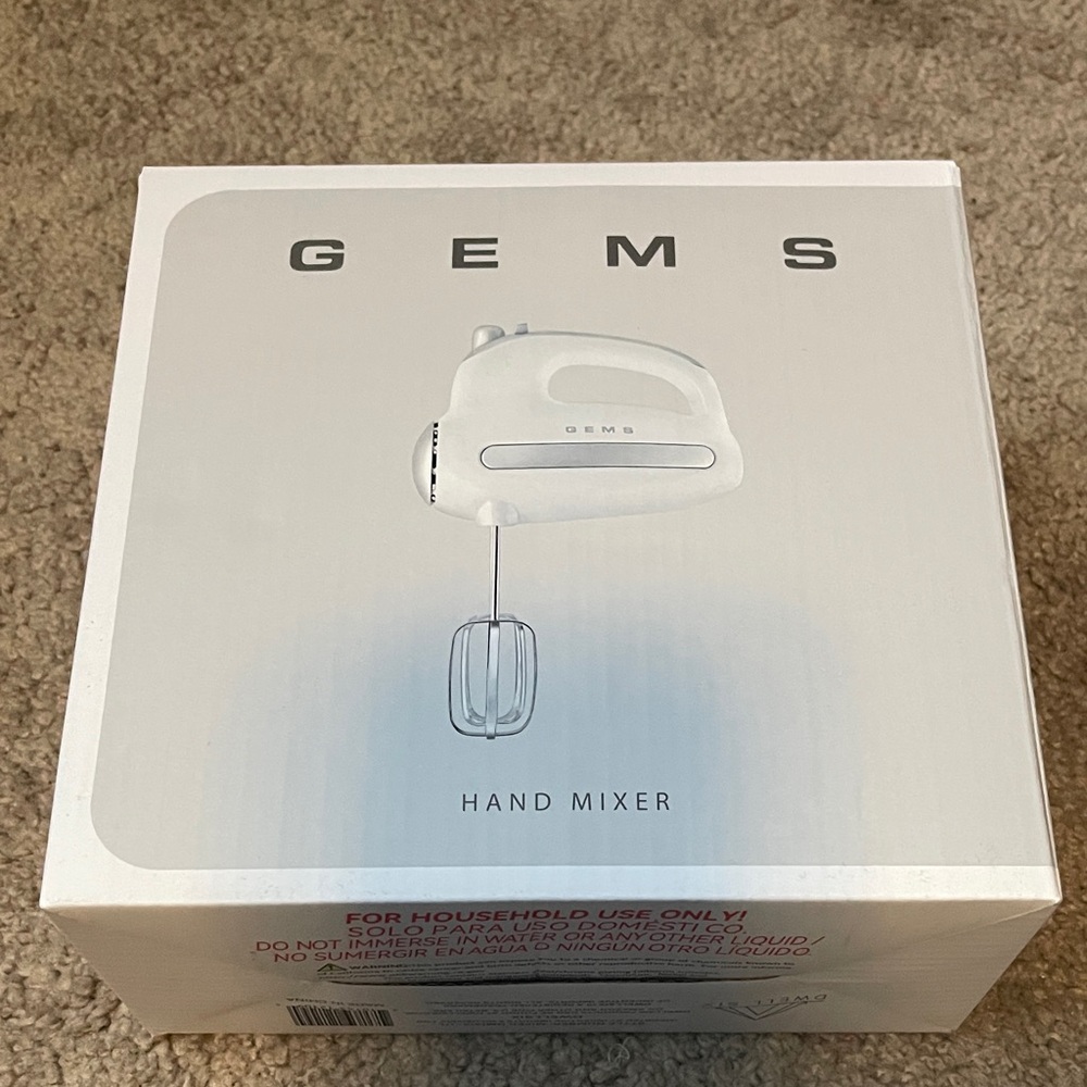 GEMS White Hand Mixer